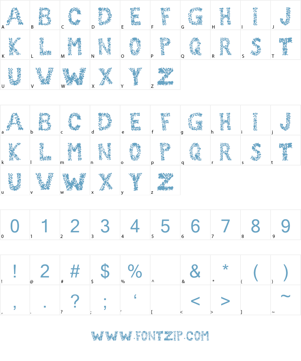 101! Cheetah Print Font Character